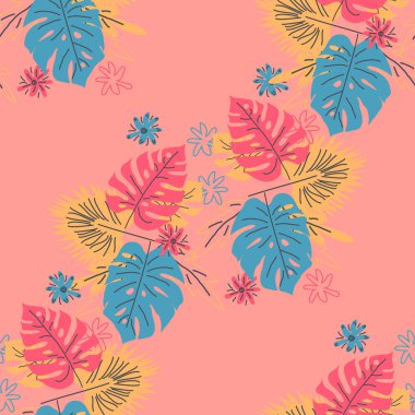 Çiçek dalı ile zarif dikişsiz desen. İskandinav tarzı