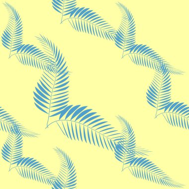 Palmiye yaprakları ile tropikal dikişsiz desen. Tasarım öğesi