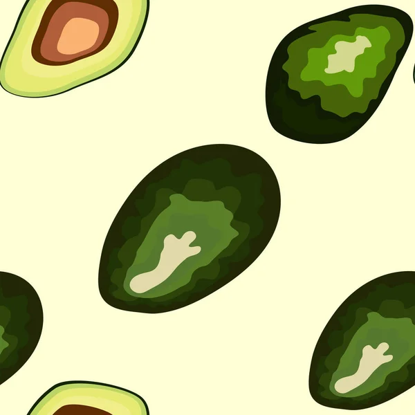 Gesunde Ernährung. Avocado-Print. nahtloses Muster, Druck — Stockvektor