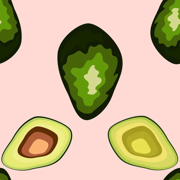 Healthy food. Avocado print. Seamless pattern, print — Stock Vector