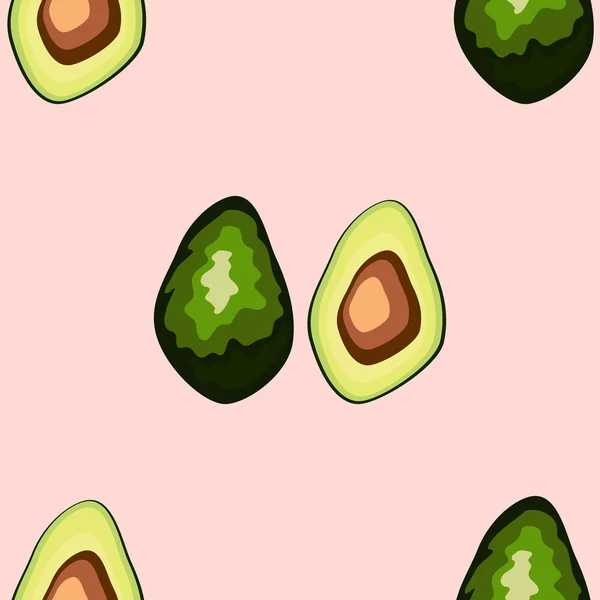 Healthy food. Avocado print. Seamless pattern, print — Stock Vector