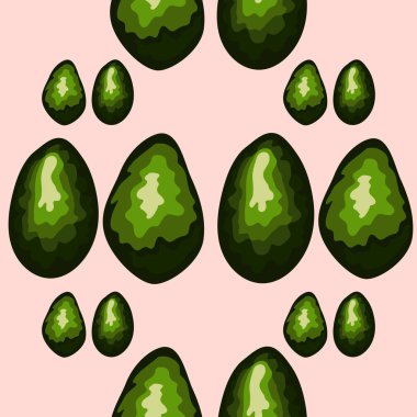 Avokado dikişsiz desen. baskı, kumaş ve organik, vegan, ham ürünler ambalaj. Eko ve sağlıklı gıda lar için doku