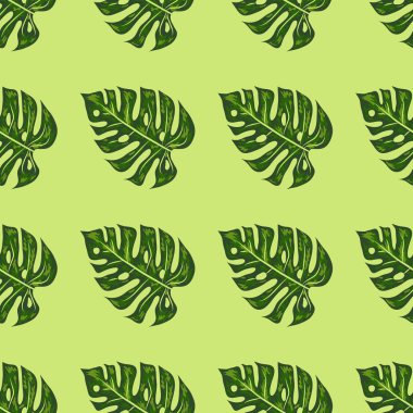 monstera ile sorunsuz parlak sanatsal tropikal desen. modern renkli tropik arka plan allover baskı