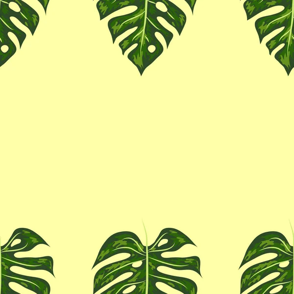 Sömlös ljust konstnärligt tropiskt mönster med monstera. modern färgglada tropikerna bakgrund allover tryck — Stock vektor