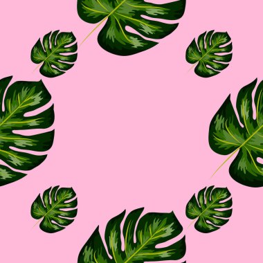 tropikal yaprakları ile botanik dikişsiz desen. Arka plan tasarımı. Hawaii tarzı baskı, ambalaj kağıdı için en iyisi