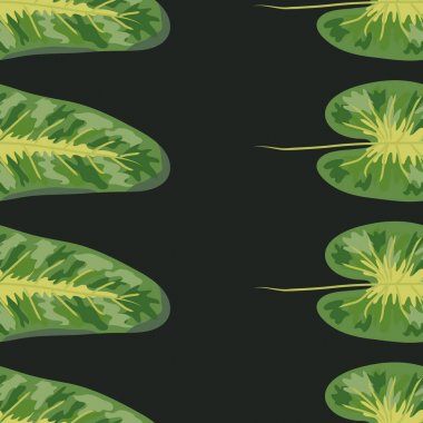 Tropikal bitkiler dikişsiz desen, tropikal yeşillik, pastel vintage tema