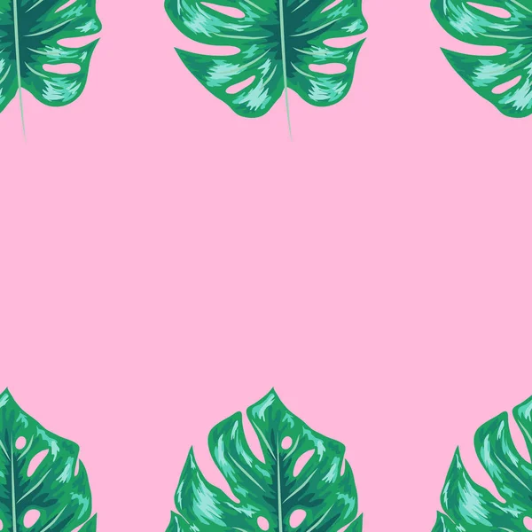 Индиго бесшовный рисунок с пальмовыми листьями монстров. Летний тропический дизайн камуфляжной ткани . — стоковый вектор