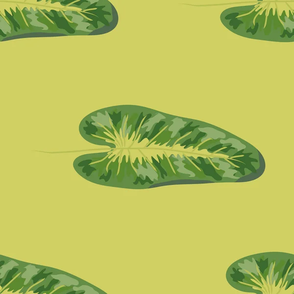 Tropical deja un patrón realista sin costuras. Fondo exótico hawaiano con plantas tropicales . — Vector de stock