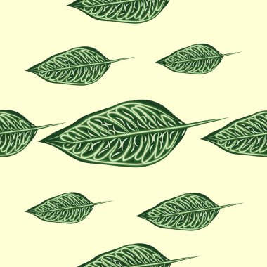 Doğa kusursuz desen. El çizilmiş soyut tropikal yaz arka plan: palmiye ağaçları, monstera,