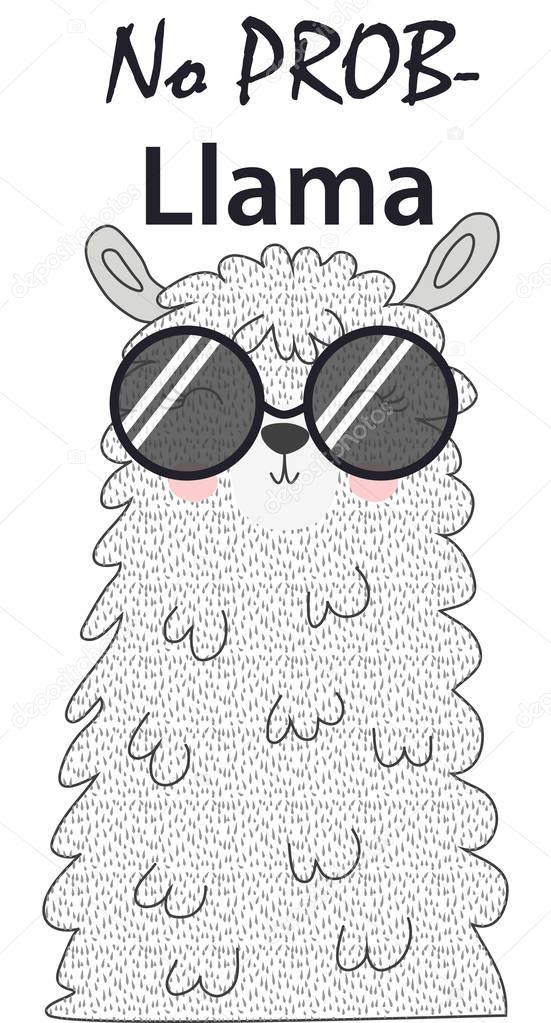 Lama is cute in the Scandinavian style, fashionable, cool, in da