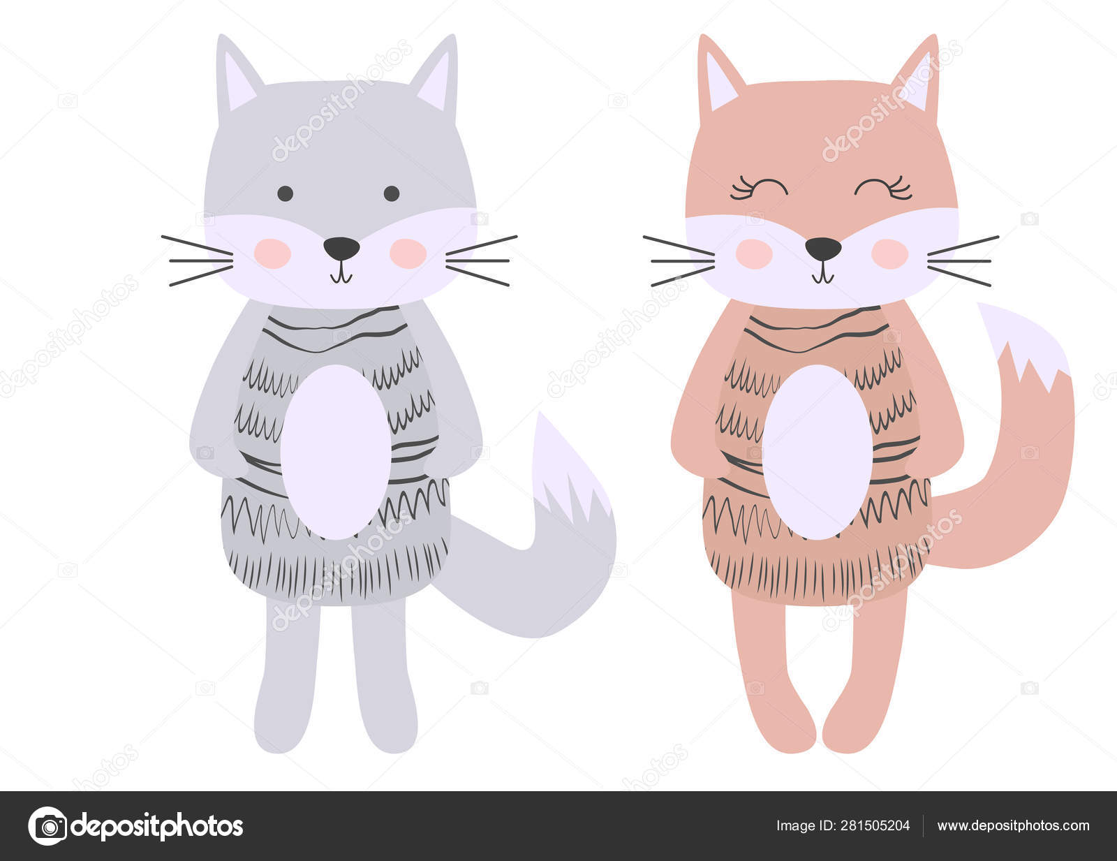 Cute Cartoon Cat Boy In Scandinavian Style Childish Print For N Vector Image By C Michiru13 Vector Stock