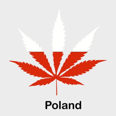 Kenevir yaprağı şeklinde bayrak. Polonya'da esrar, esrar yasallaştırma kavramı