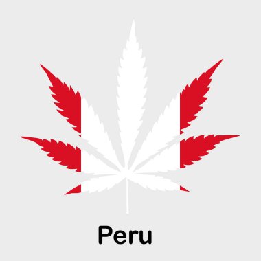 Kenevir yaprağı şeklinde bayrak. Marihuana yasallaştırma kavramı, Peru kenevir