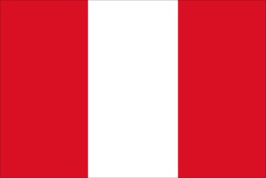 Peru eyalet bayrağı. Doğru boyutlar, eleman orantıları bir