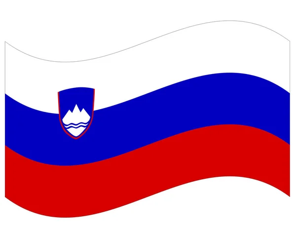 Bandeira da Eslovénia, República da Eslovénia. Modelo de adjudicação desig —  Vetores de Stock