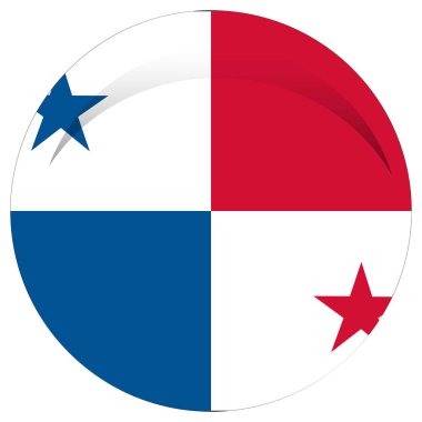 Panama bayrağı, resmi renkler ve orantılı doğru. Ulusal Panama bayrağı