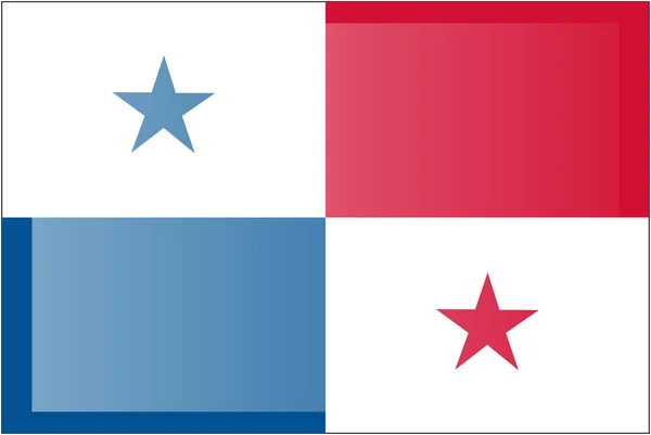 Bandeira do Panamá, cores oficiais e proporção corretamente. Nacionais — Vetor de Stock