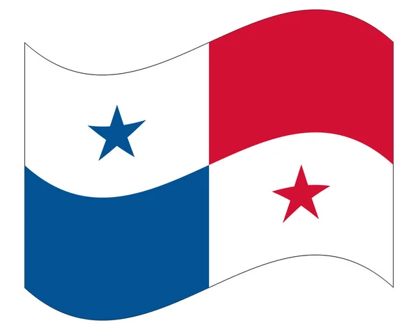 Drapeau de Panama, couleurs officielles et proportion correctement. Pays — Image vectorielle