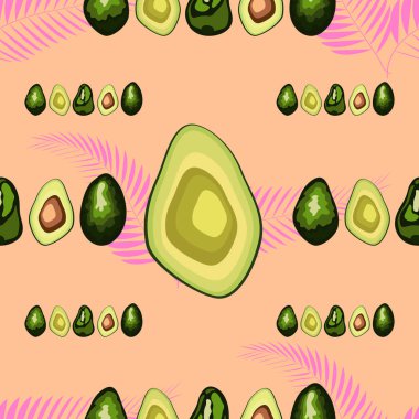 Sağlıklı yemek. Avokado izi. Kusursuz desen