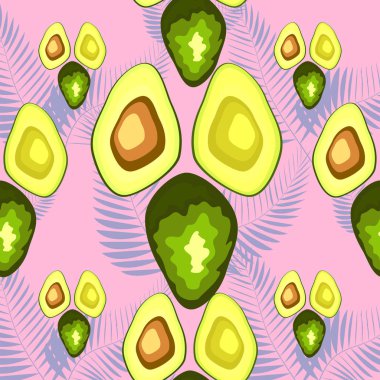 Sağlıklı yemek. Avokado izi. Kusursuz desen