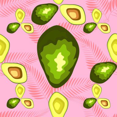 Sağlıklı yemek. Avokado izi. Kusursuz desen