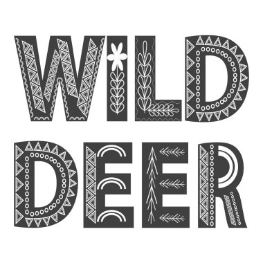 Geyik. T-shirt, poster, kart için geyik boynuzları ile Moda teklif