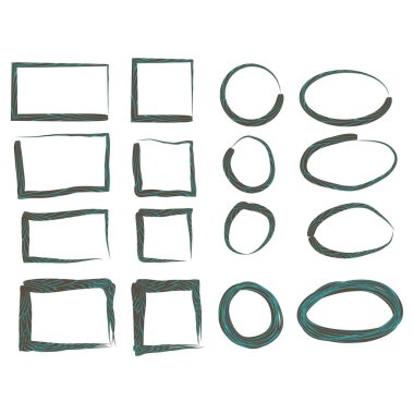 Elle çizilmiş kabile çerçeveleri. Vintage sınır, dekorasyon etnik sanat unsuru