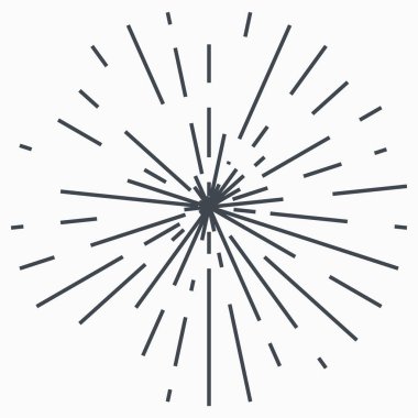 Güneş patlaması, yıldız patlaması. İnce ışın ve çizgilerin ortasından yayılıyor.