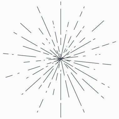 Güneş patlaması, yıldız patlaması. İnce ışın ve çizgilerin ortasından yayılıyor..