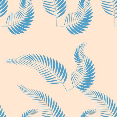 Güzel, pürüzsüz tropikal orman çiçekli arka planda palmiye yaprakları