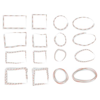 Elle çizilmiş kabile çerçeveleri. Vintage sınır, dekorasyon etnik sanat unsuru