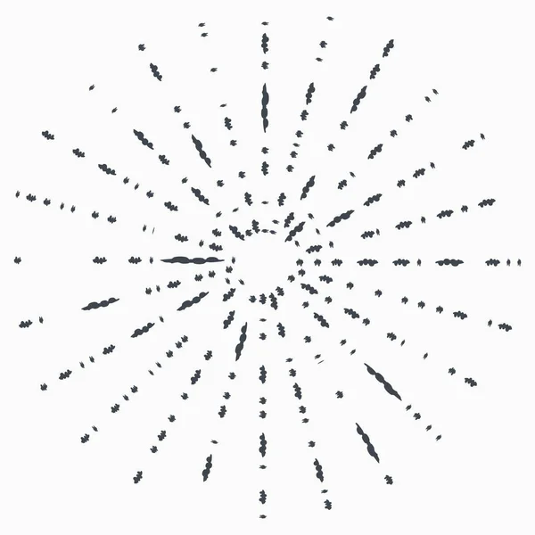Sluneční paprsek Sun Ray, Hipster černý hvězdicový design lesk, staré černé kruhové umění, nakreslený obrázek retro ruka — Stockový vektor