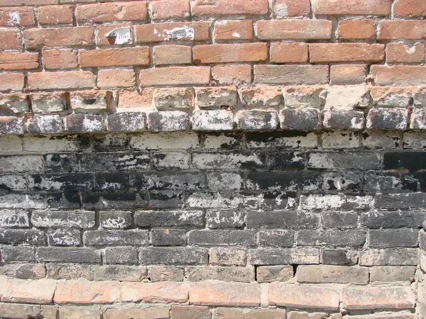 旧式肮脏砖墙的背景 — 图库照片