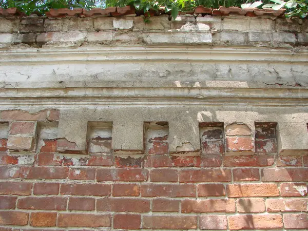 Background of old vintage dirty brick wall — Stock Photo, Image