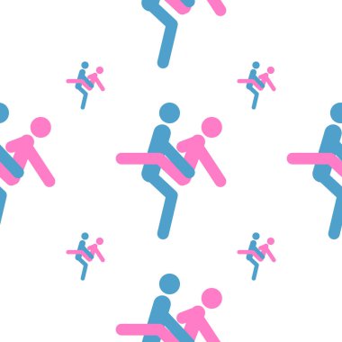 Kama Sutra, kusursuz desen, tasarım, poster, kumaş. Kamasutra, sevişmek için yarım yamalak pozlar. Hazır ol. Ayakta duran konumlar