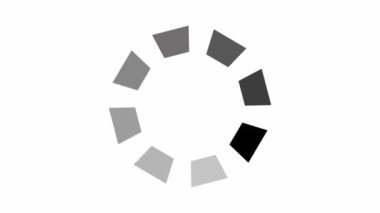 Beyaz arkaplan canlandırmasında daire simgesi yükleniyor