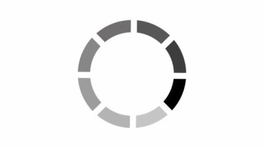 Beyaz arkaplan canlandırmasında daire simgesi yükleniyor