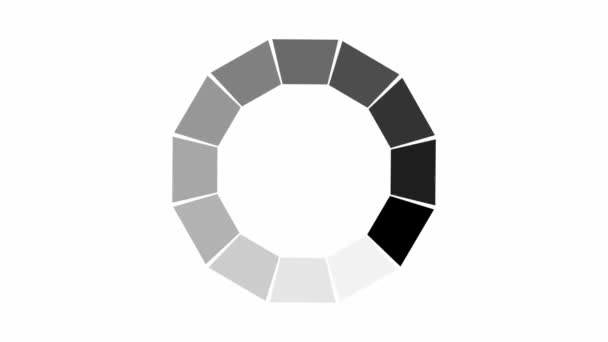 Loading Circle Icon White Background Animation — Stock Video