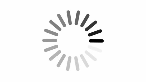 白色背景动画加载圆环图标 — 图库视频影像