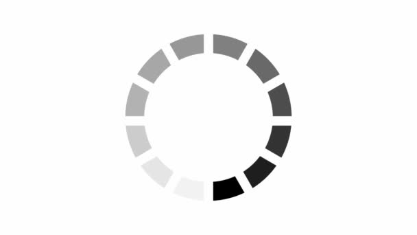 Loading circle icon on white background animation with alpha channel. — Stock video