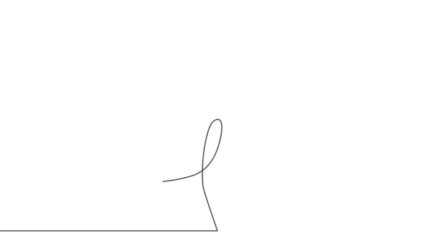 Самостійно Малювати Ескіз Квітки Лілії Рука Намальована Анімація Білої Лілії — стокове відео