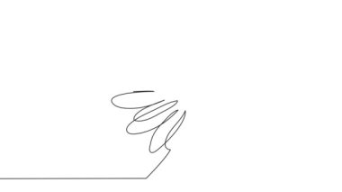 Sürekli tek bir çizgi çizdi. Papatya el çizimi resim silueti. Satır sanatı.