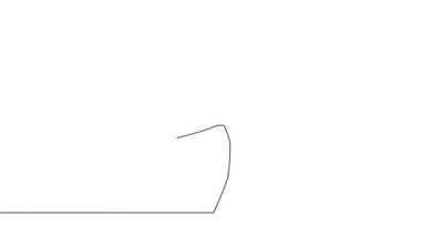 Sürekli tek bir çizgi çizdi, el çizimi resim silueti. Satır sanatı.