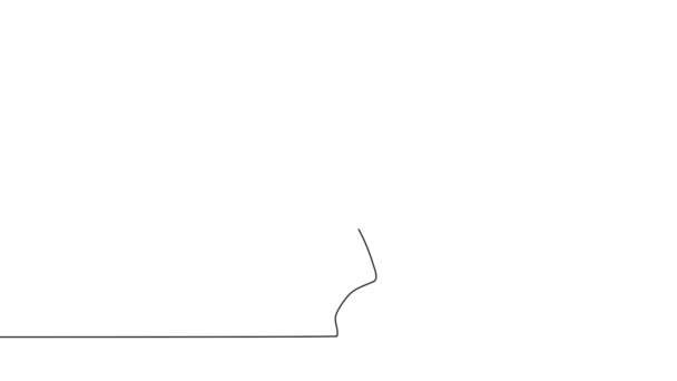 Συνεχής Μία Γραμμή Αυτο Σχέδιο Απλό Animation Ενός Άλματος Από — Αρχείο Βίντεο