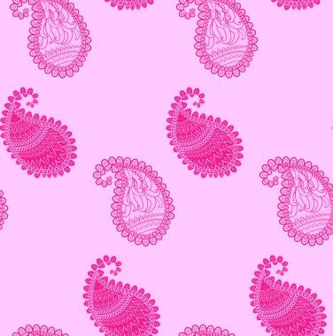 Şal desenli, pürüzsüz desen. Pembe dekoratif süs.