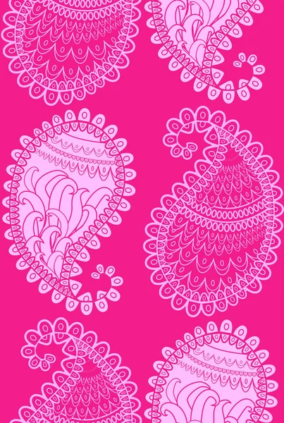 Motif Rose Sans Couture Beaux Concombres Paisley Turc Indien Persan — Image vectorielle