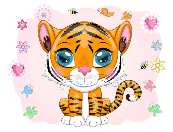 Karakter kartun anak kucing Stok Vektor, Ilustrasi Karakter kartun 