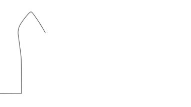 İzole edilmiş yüksek topuklu ayakkabı çiziminin kendi kendine çizimi