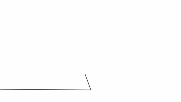 Саморисование Простой Анимации Одного Непрерывного Рисунка Одной Линии Восьмиконечной Звезды — стоковое видео