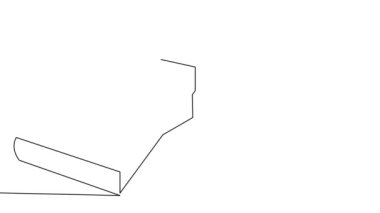 Bir satırlık kapalı kitap yığını. Siyah hat. Grafiksel hareket.